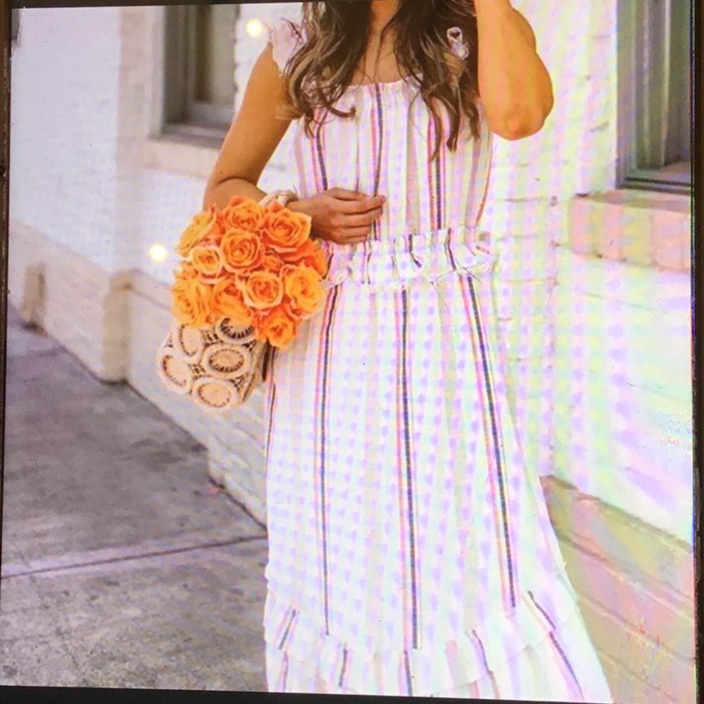 MISA  Los Angeles Idonia striped Midi dress. NWT